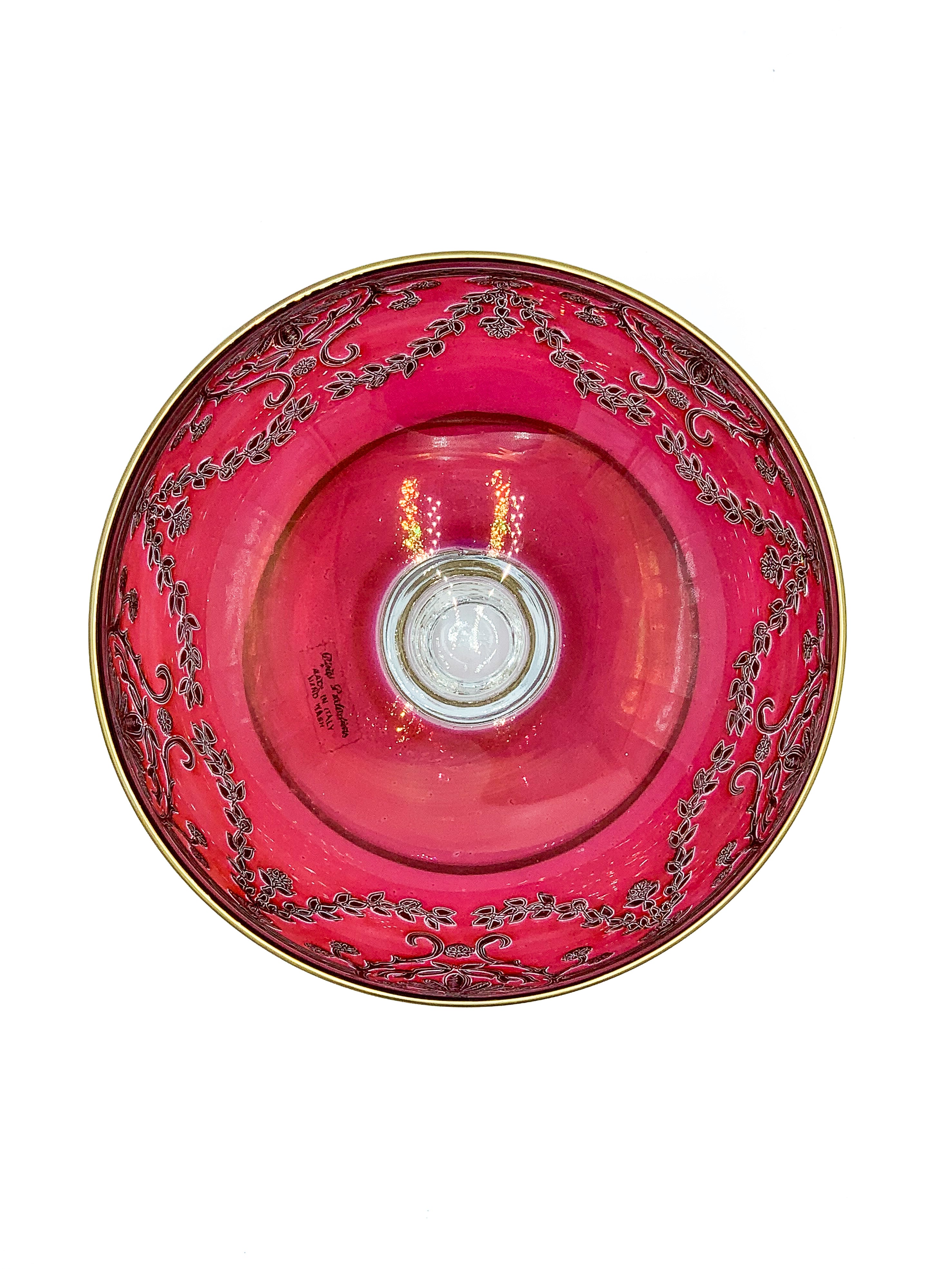 Empoli Glass Cup with 1960s Decorations