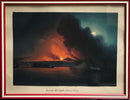 Coppia di Dipinti di Eruzione del Vesuvio di Gouache 1800