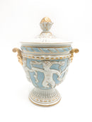 Potiche in Ceramica di Capodimonte Scolpita in Rilievo Anni 50