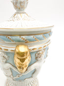 Potiche in Ceramica di Capodimonte Scolpita in Rilievo Anni 50