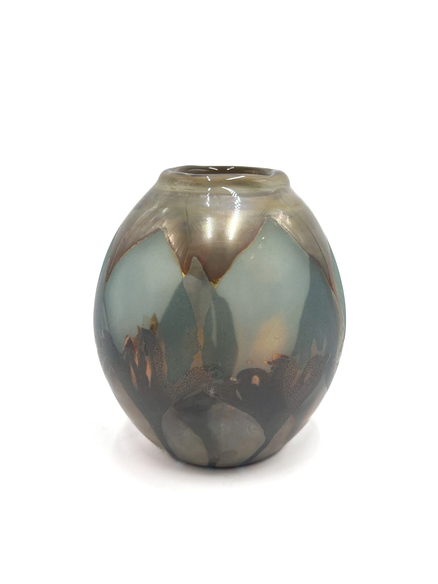 Vaso in Vetro Multicolore di Vera Walther Anni 80