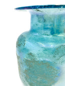 Vaso in Vetro Scavo Azzurro Anni 30