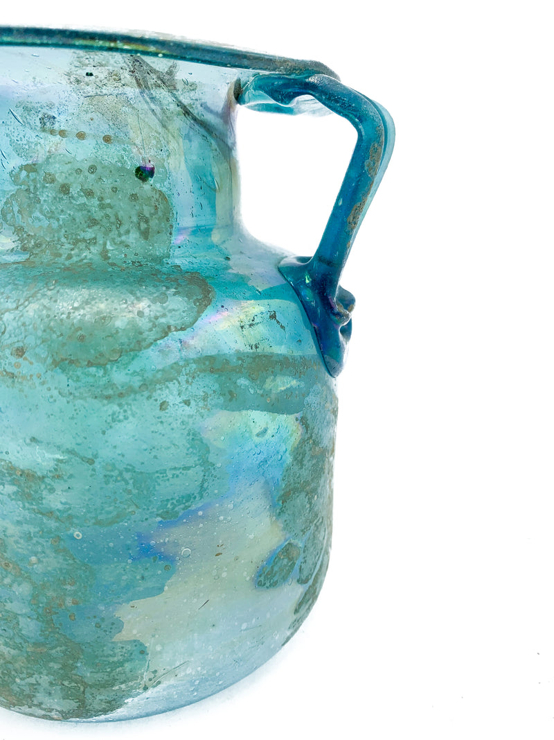 Blue Scavo glass vase from the 1930s