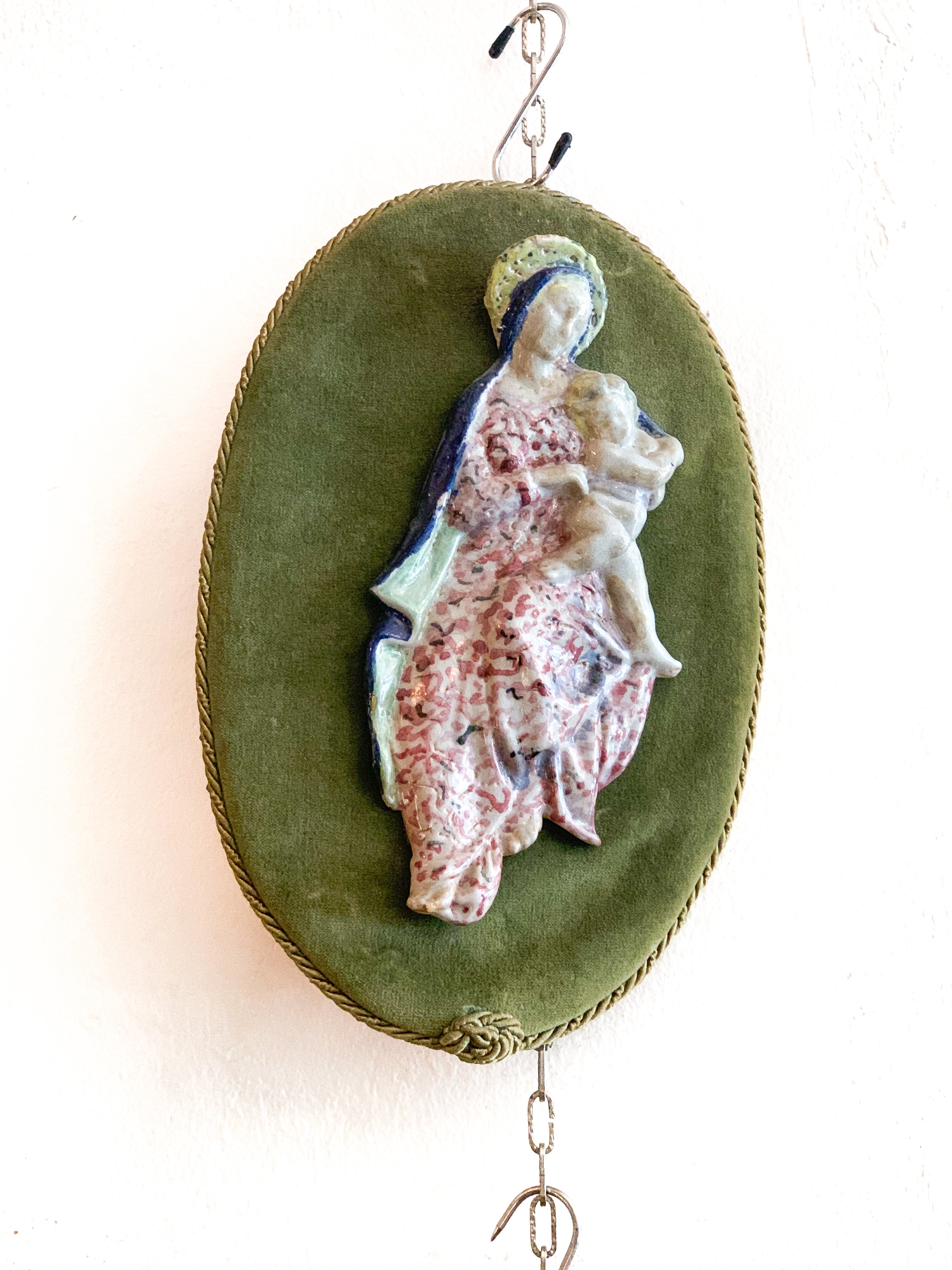 Madonnina in Ceramica di Faenza di Sante Tassinari Anni 40