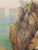 Dipinto in Acquerello di Costa Marittima del 1800