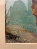 Dipinto in Acquerello di Costa Marittima del 1800