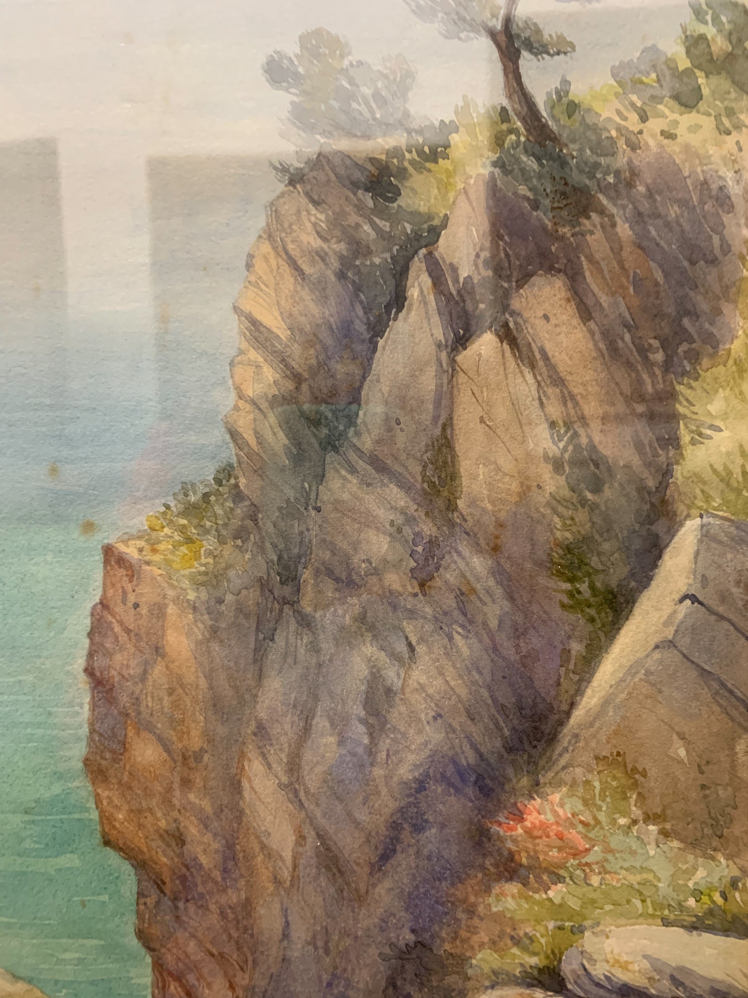 Watercolor painting of Costa Marittima from the 1800s