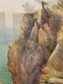 Dipinto in Acquerello di Costa Marittima del 1800