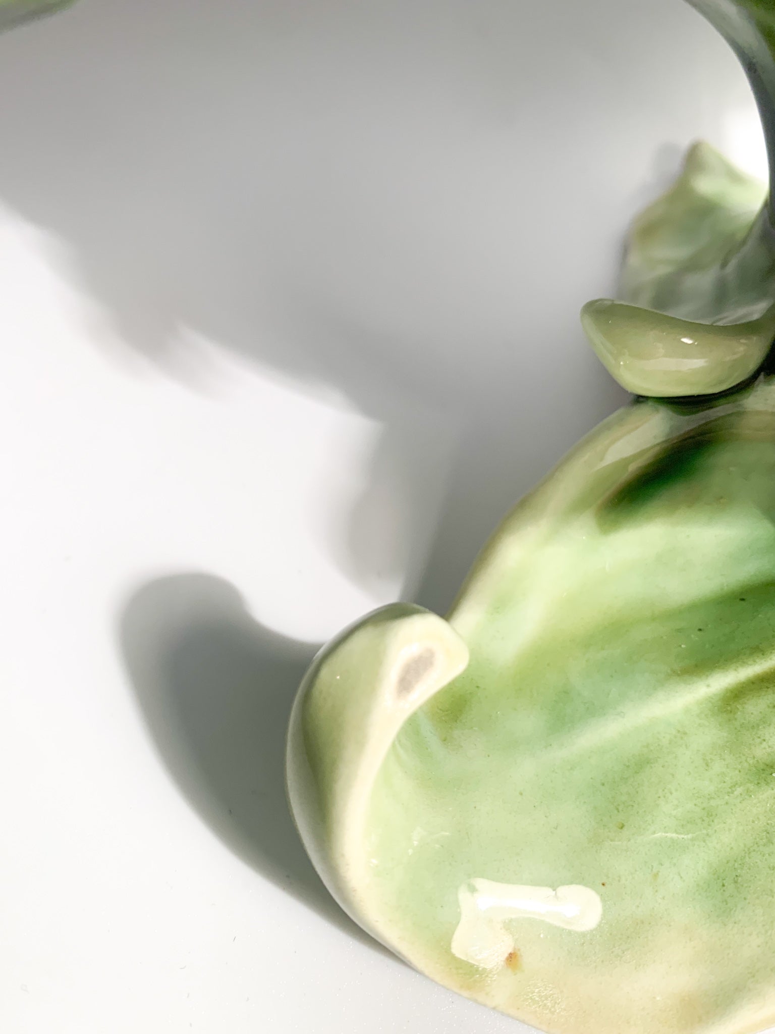 Scultura in Ceramica Francese di Dama Liberty con Portafiori Primi Novecento