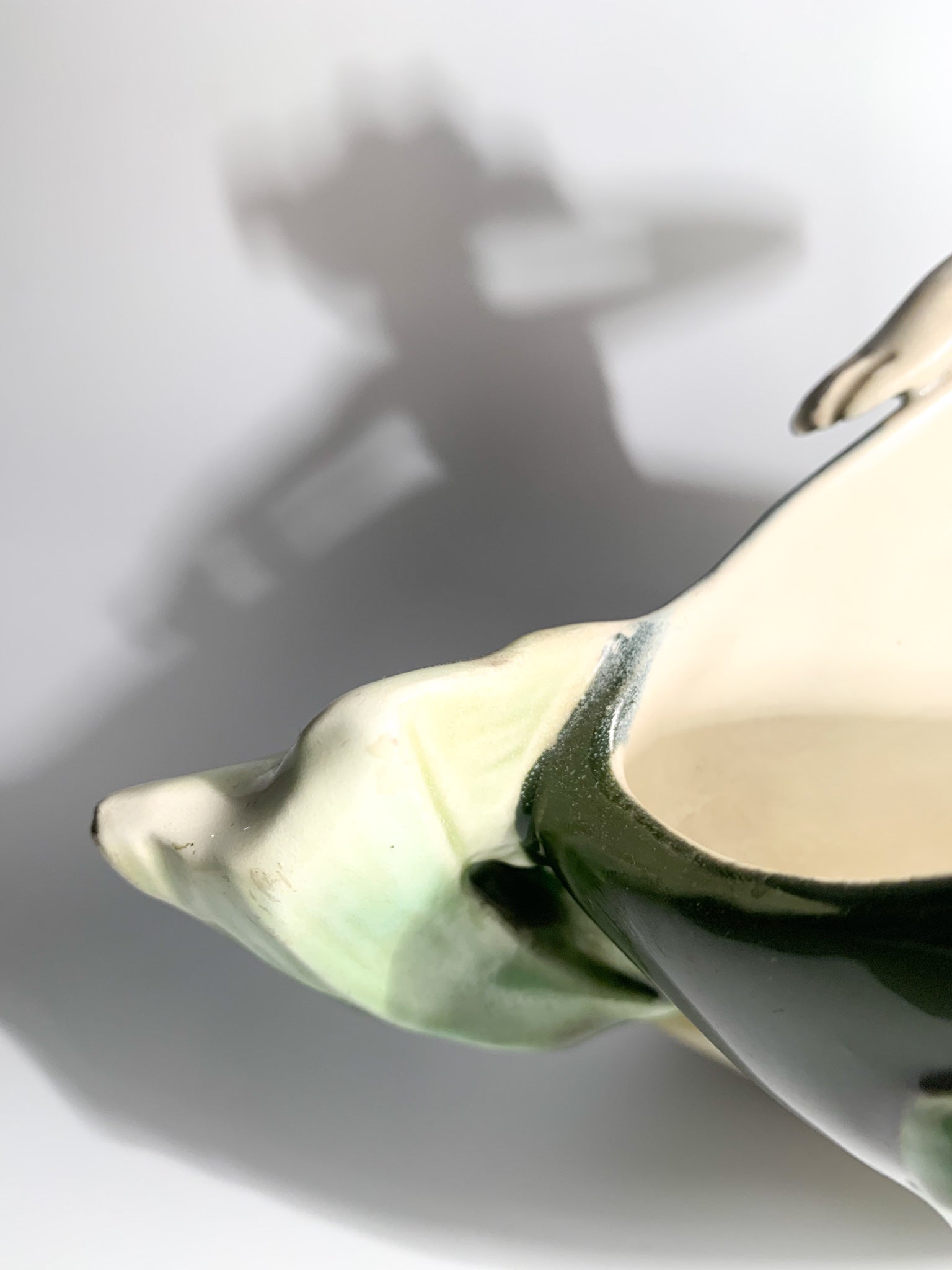 Scultura in Ceramica Francese di Dama Liberty con Portafiori Primi Novecento