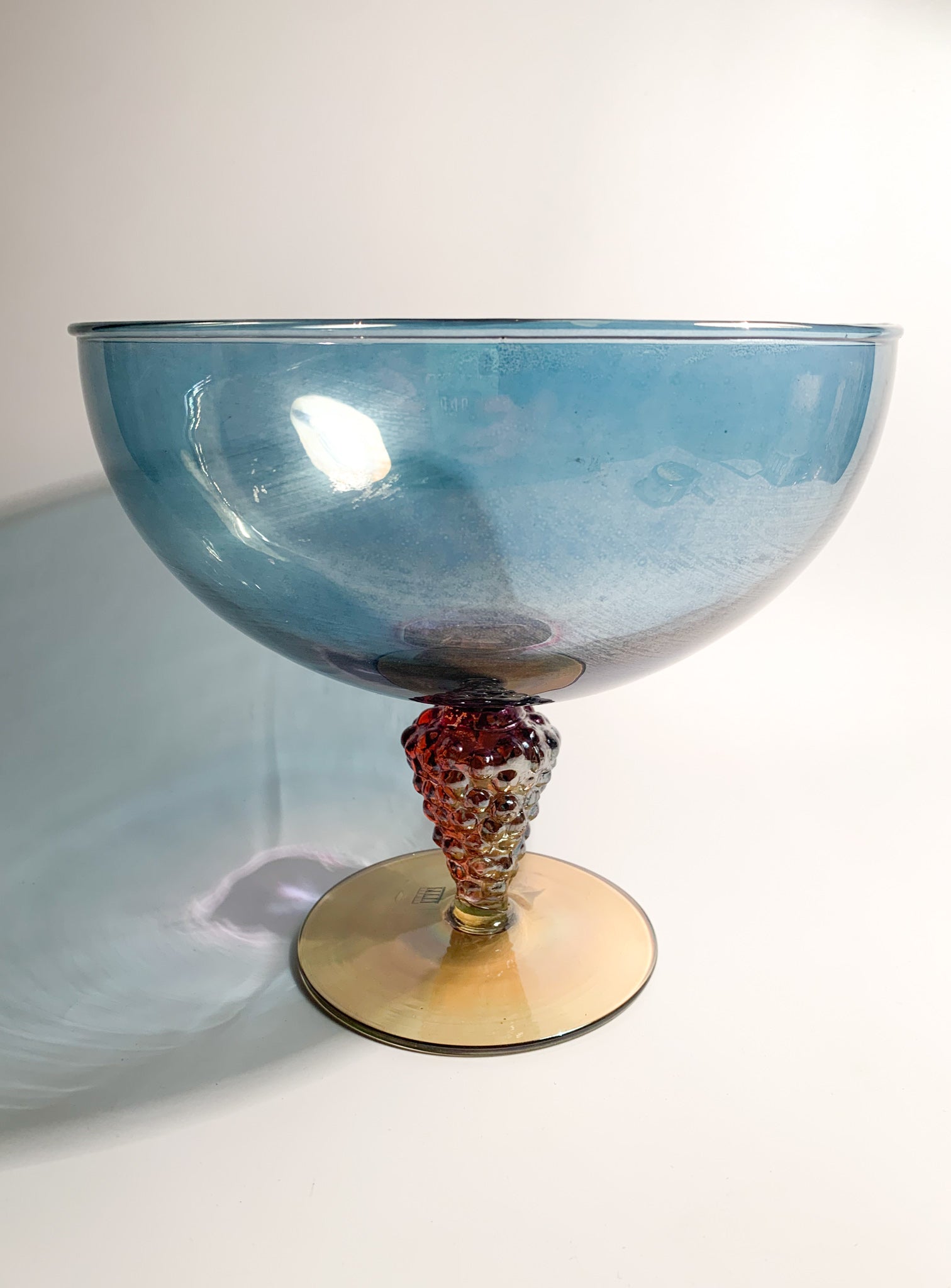 Centrotavola in Vetro Soffiato a Mano di Pitti Studio Anni 80