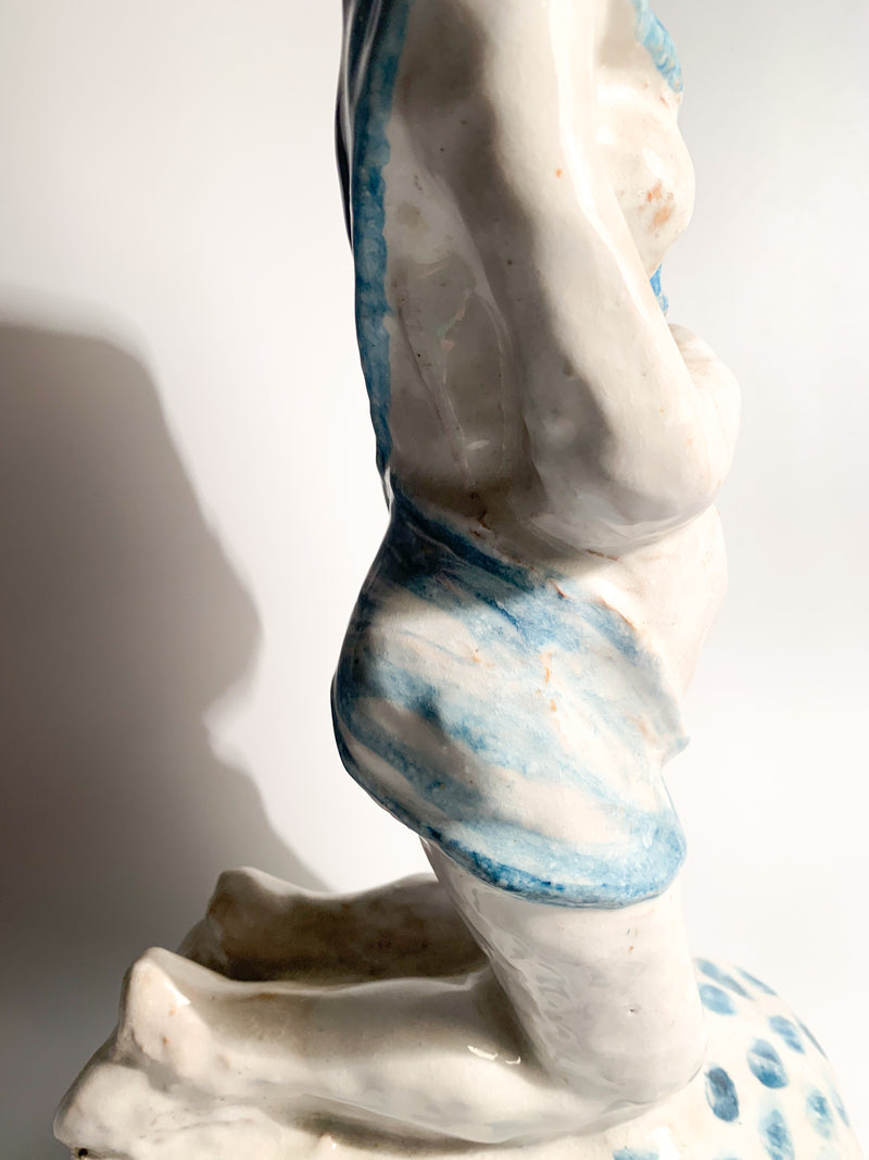 Scultura di Maternità in Ceramica di Giuseppe Migneco Anni 60