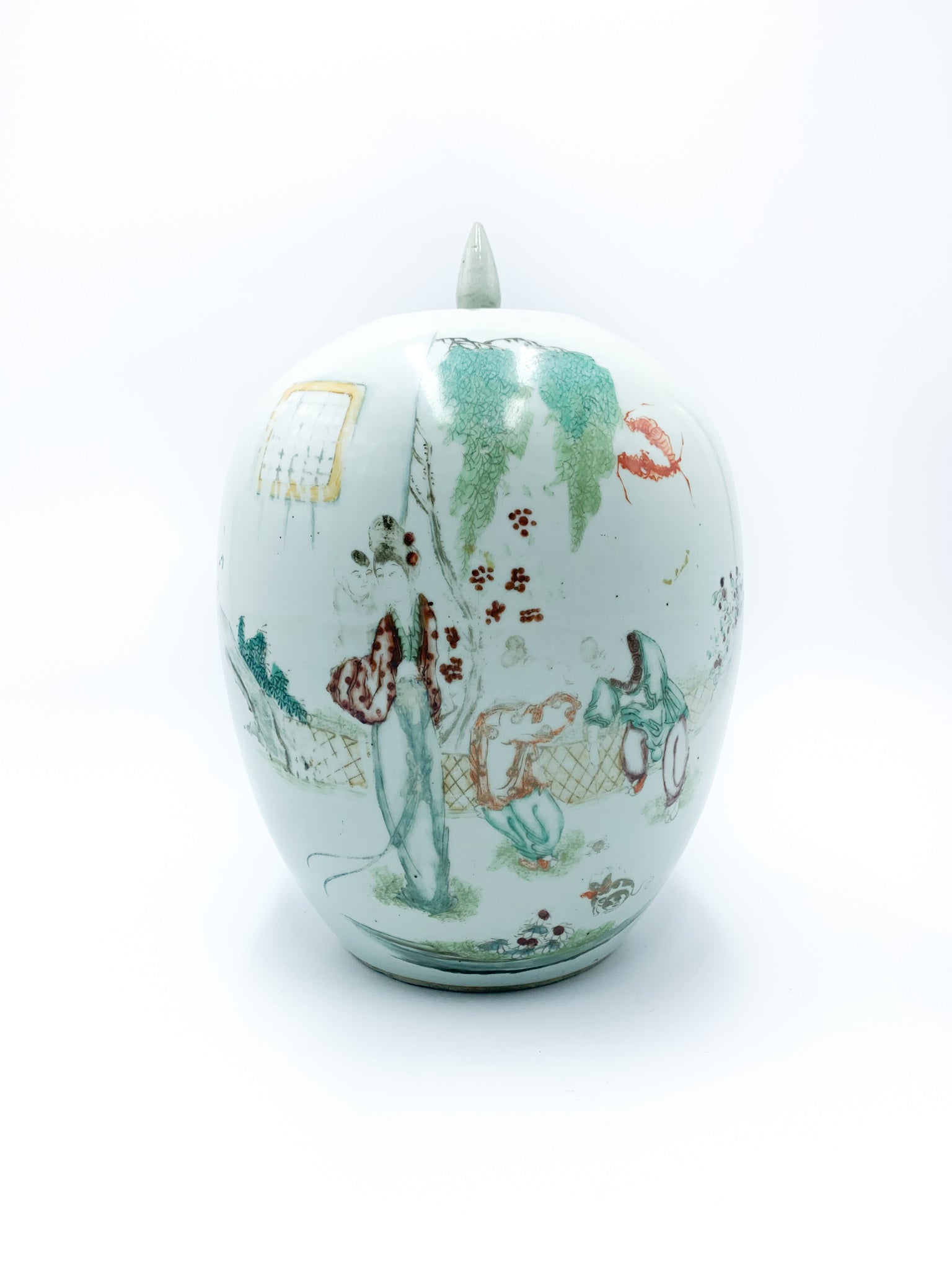 Vaso in Porcellana Cinese Dipinto a Mano dei Primi del Novecento