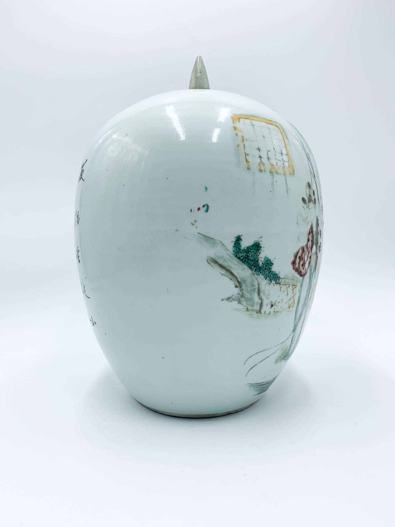 Vaso in Porcellana Cinese Dipinto a Mano dei Primi del Novecento