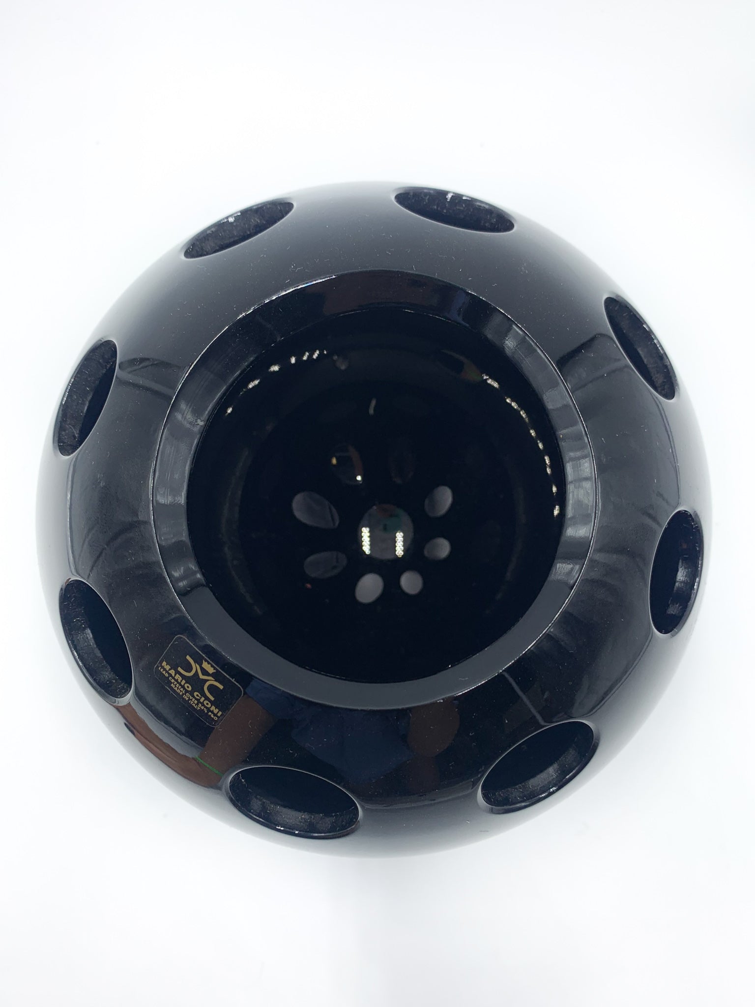 Vaso Multifiore in Cristallo Nero di Mario Cioni