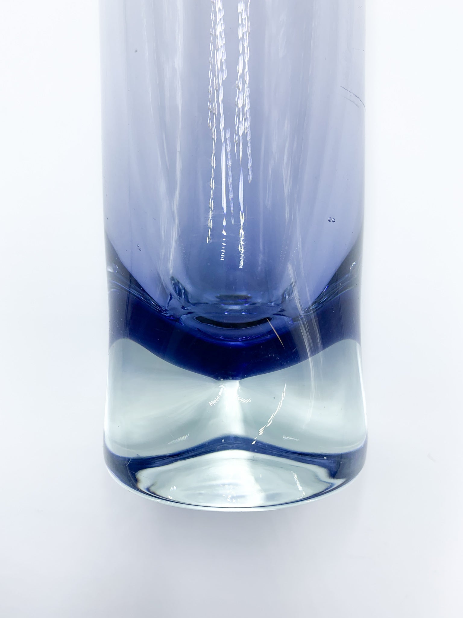 Set of Four Violet Sculpted Glass Drinks 1960s