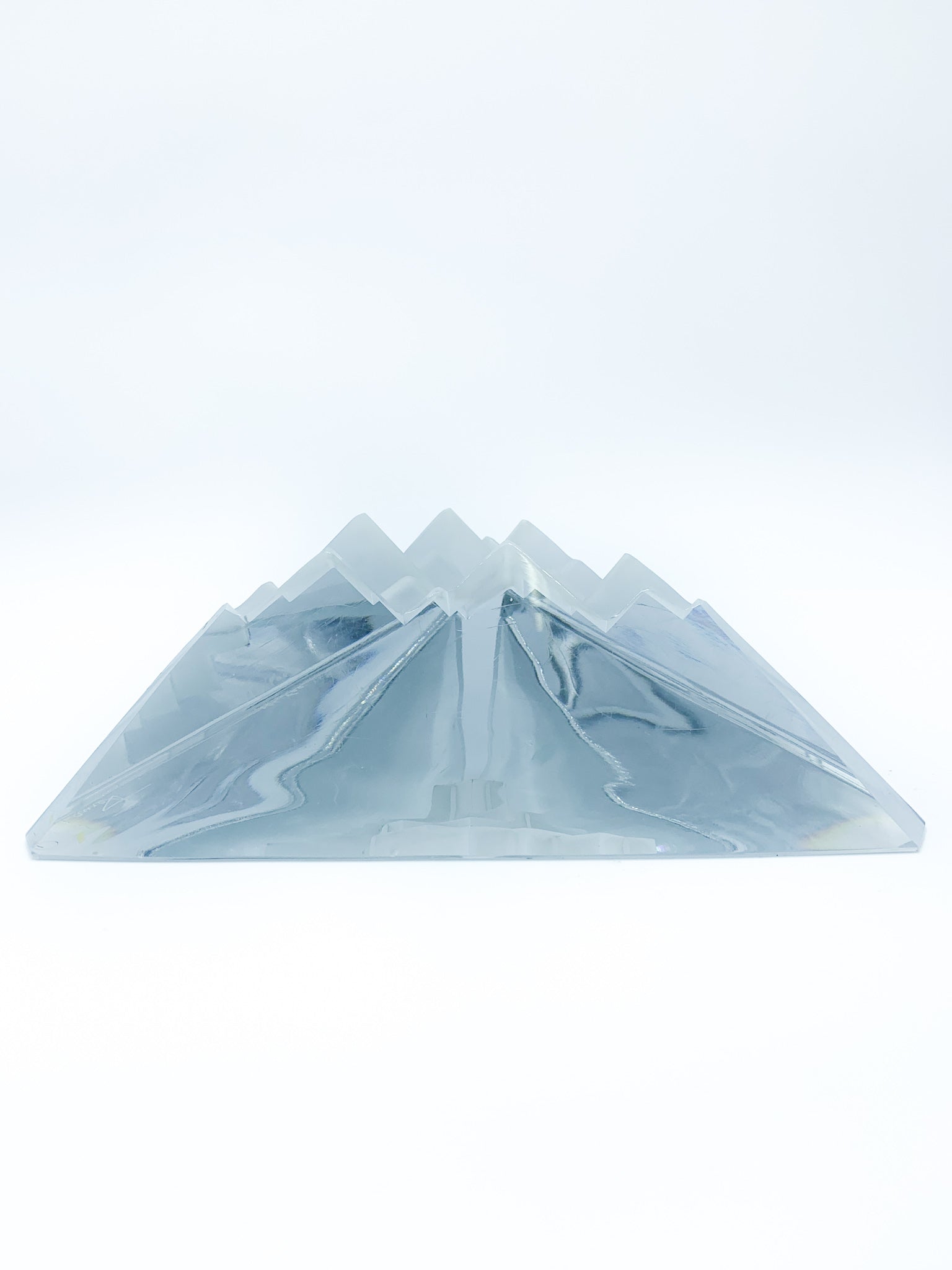 Glass Pyramid Sculpture by Daum Rh Lauret