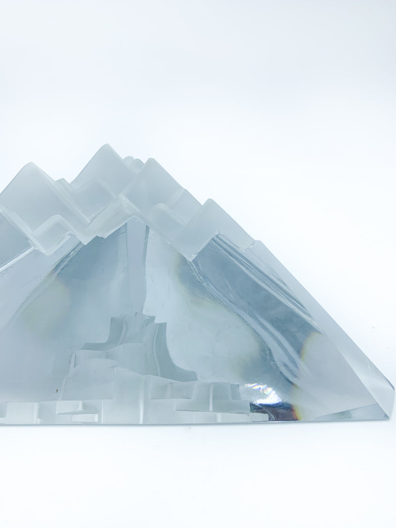 Glass Pyramid Sculpture by Daum Rh Lauret