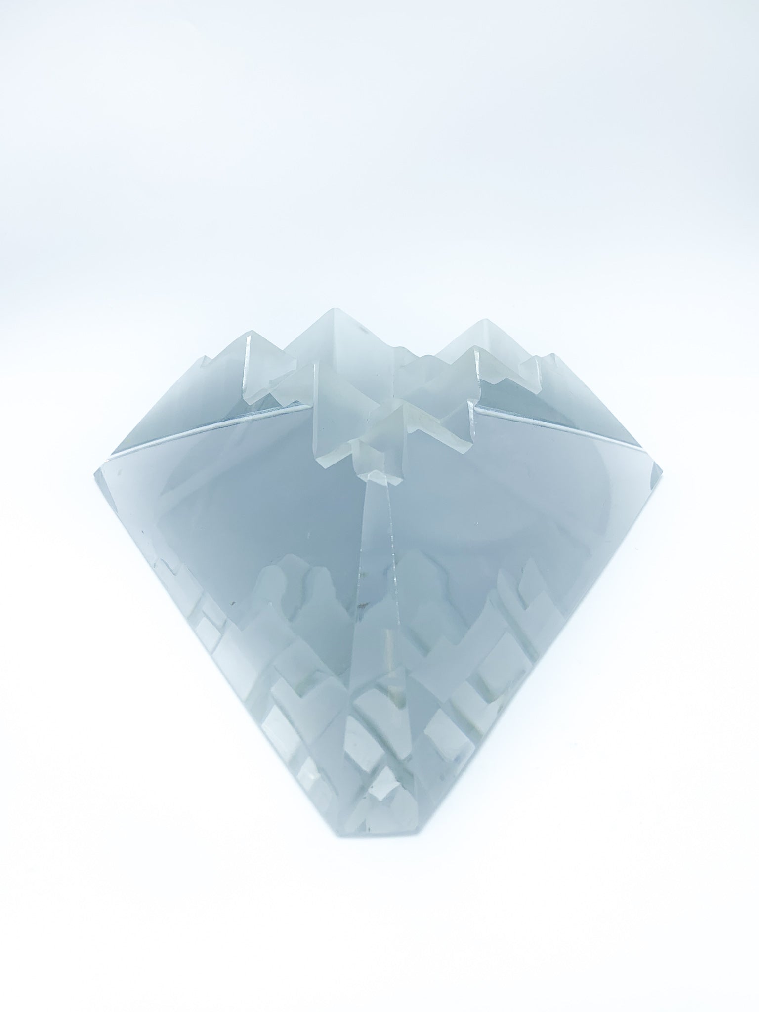 Glass Pyramid Sculpture by Daum Rh Lauret