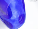 Vaso in Vetro Francese Blu e Azzurro Verrerie d'Art Au Village del 1995