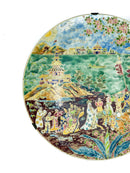 Piatto in Ceramica Giapponese Dipinto a Mano Anni 60