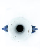 Vaso in Ceramica Umbra Blu e Bianco Anni '30