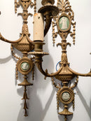 Pair of Bronze and Cameo Appliques from the 1800s