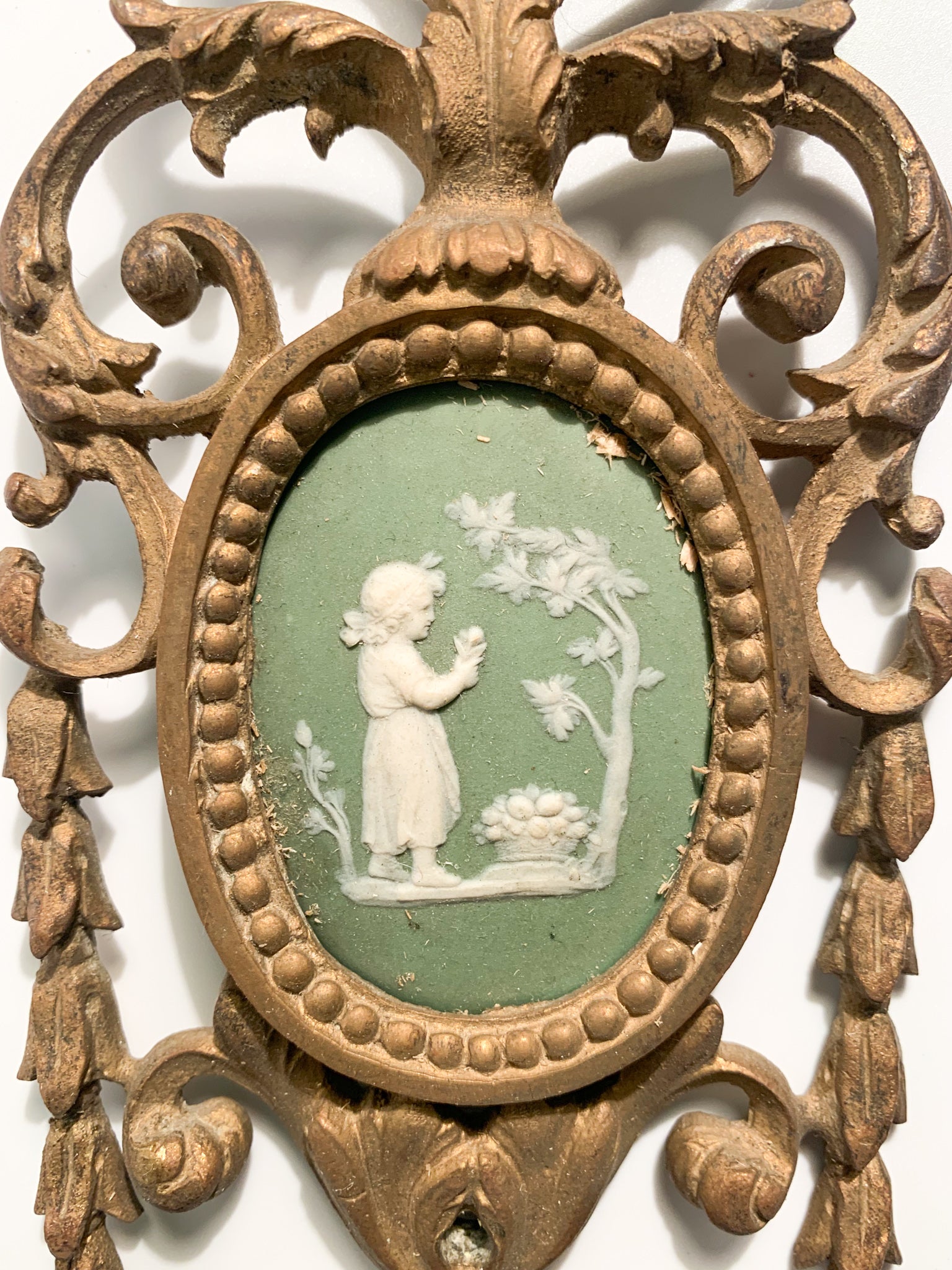 Coppia di Appliques in Bronzo e Camei del 1800