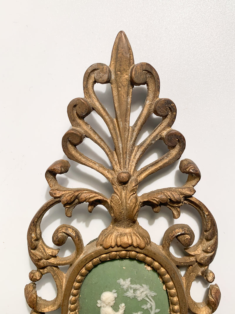 Pair of Bronze and Cameo Appliques from the 1800s