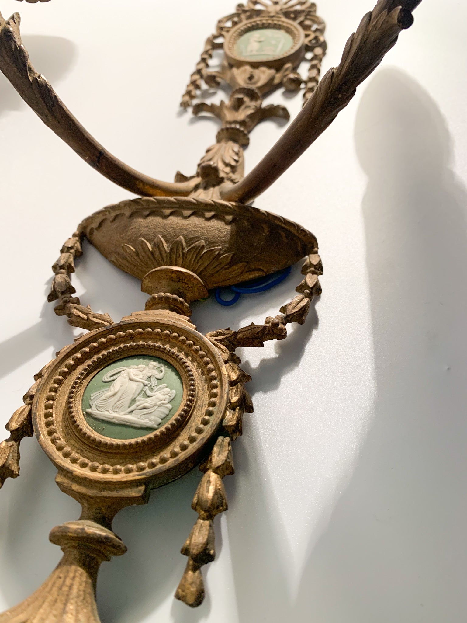 Coppia di Appliques in Bronzo e Camei del 1800