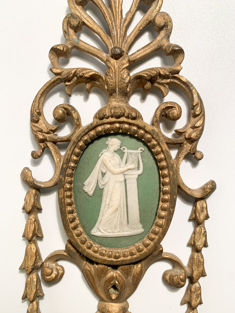Pair of Bronze and Cameo Appliques from the 1800s