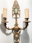 Pair of Bronze and Cameo Appliques from the 1800s