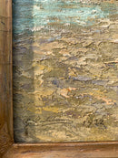 Dipinto Olio su Tela di Ritratto di Donna in Spiaggia di Giovanni Caldana del 1922