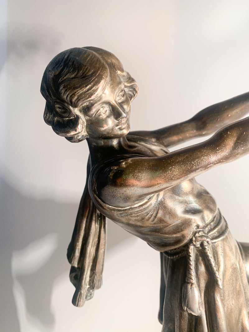 Scultura Decò di Ballerina di Emile Joseph Carlier Anni 30