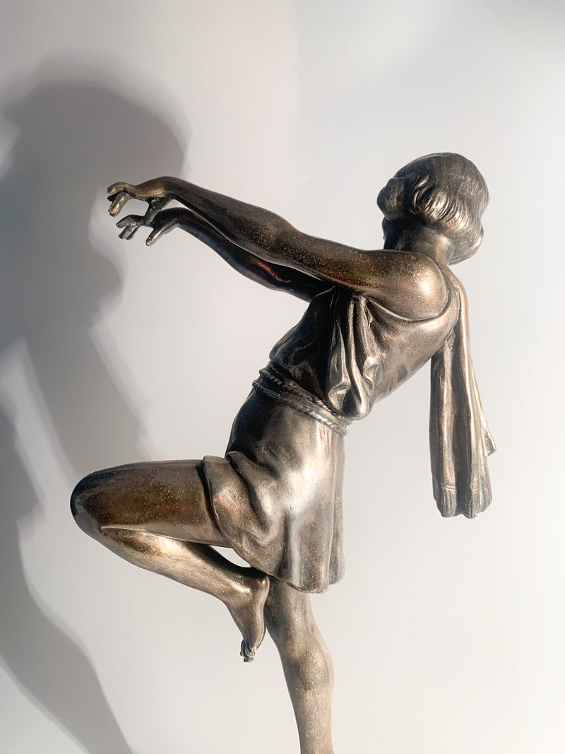Scultura Decò di Ballerina di Emile Joseph Carlier Anni 30