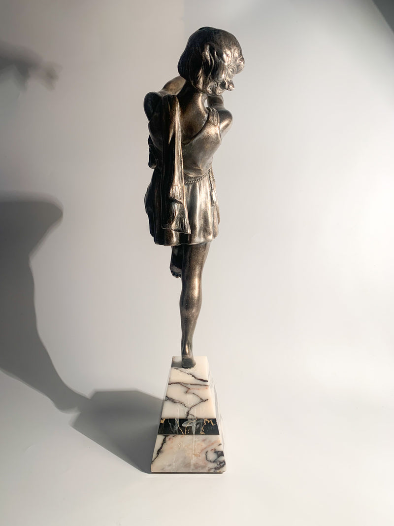 Scultura Decò di Ballerina di Emile Joseph Carlier Anni 30