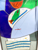 Finestra di Vetro a Piombo Colorata con Design di Albisola Anni '70