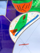 Finestra di Vetro a Piombo Colorata con Design di Albisola Anni '70