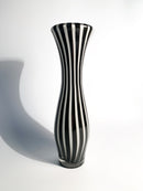 Monofiore Vase in Black and White Murano Glass from the 70s