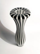 Monofiore Vase in Black and White Murano Glass from the 70s