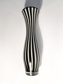 Monofiore Vase in Black and White Murano Glass from the 70s