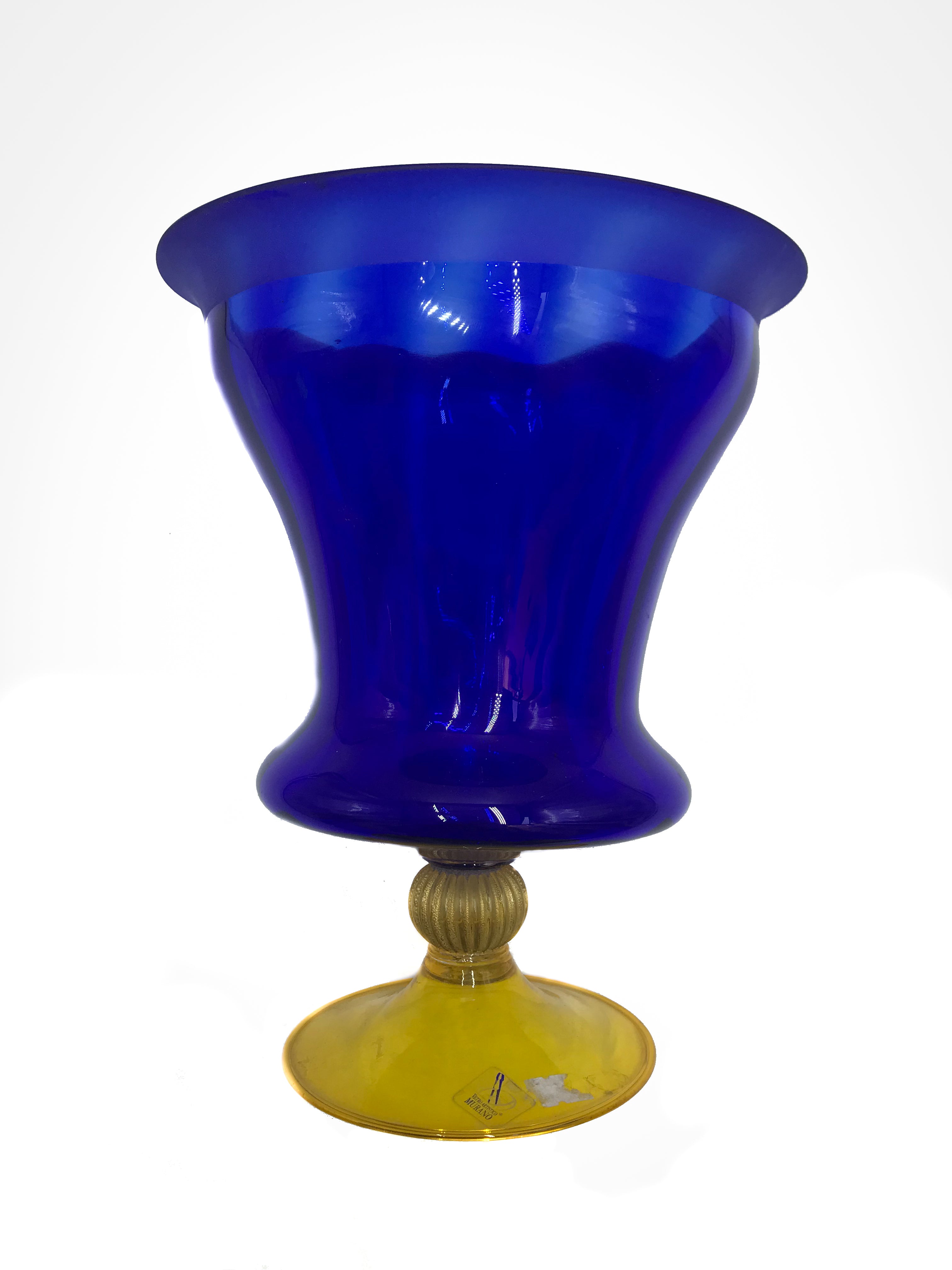 Vaso in Vetro di Murano Blu
