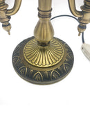 Two Lights Brass Lamp from the 1950s