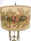 Two Lights Brass Lamp from the 1950s