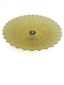 Alzatina in Vetro di Boemia Giallo Anni 50