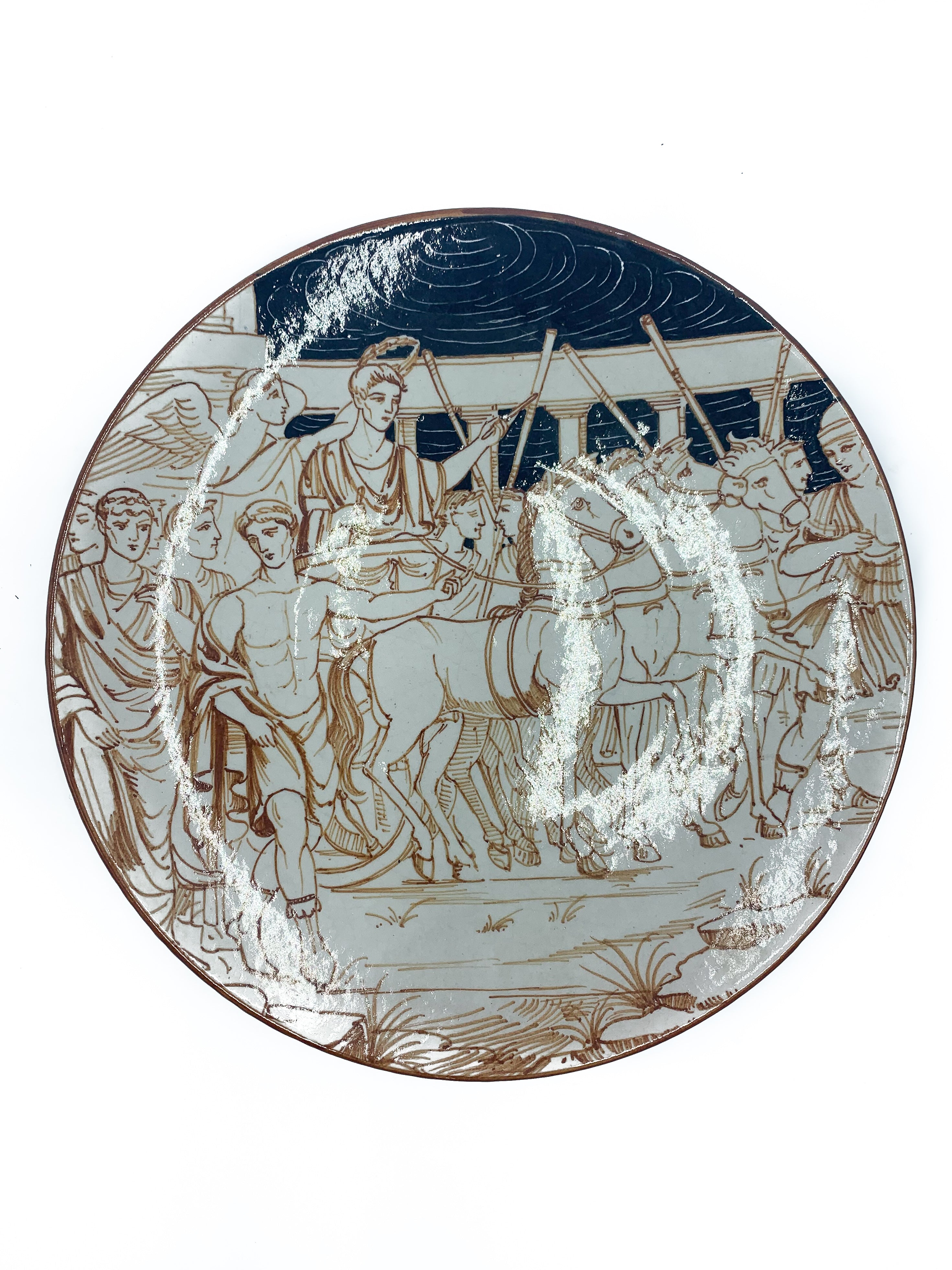 Ceramic plate from MAV from the 1950s