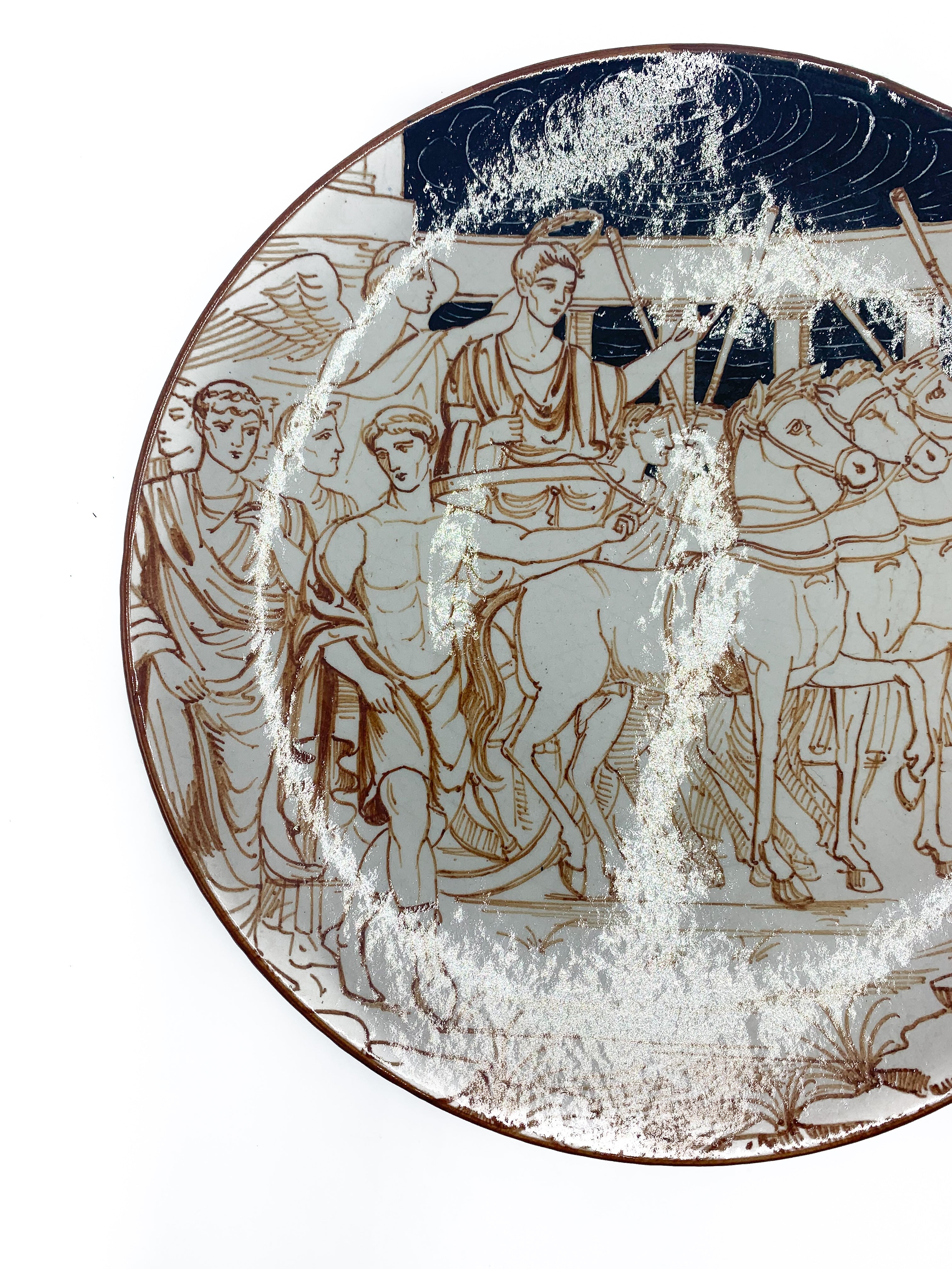 Ceramic plate from MAV from the 1950s