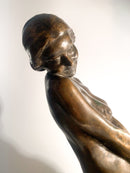 Scultura in Bronzo di Nudo di Donna di Aurelio Capsoni Primi Novecento