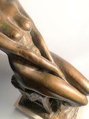 Scultura in Bronzo di Nudo di Donna di Aurelio Capsoni Primi Novecento