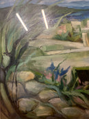 Dipinto Olio su Tela di Paesaggio di Lamberto Lamberti Anni 50